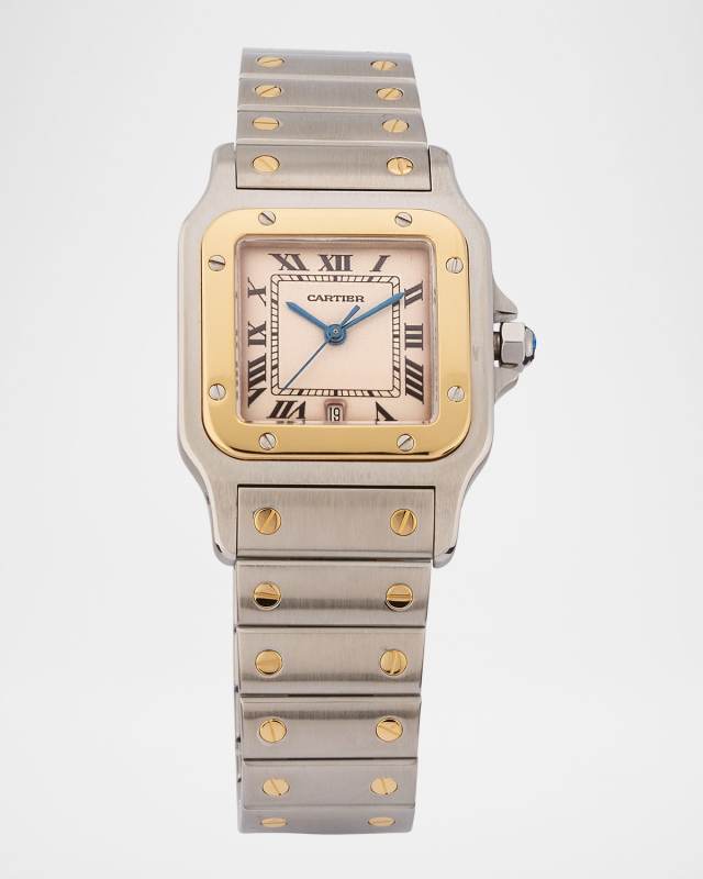 Cartier Santos Galbee 18K Yellow Gold and Stainless Steel 29mm Vintage 2000s Watch